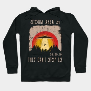 Storm Area 51 They Can't Stop Us All Alien Hoodie